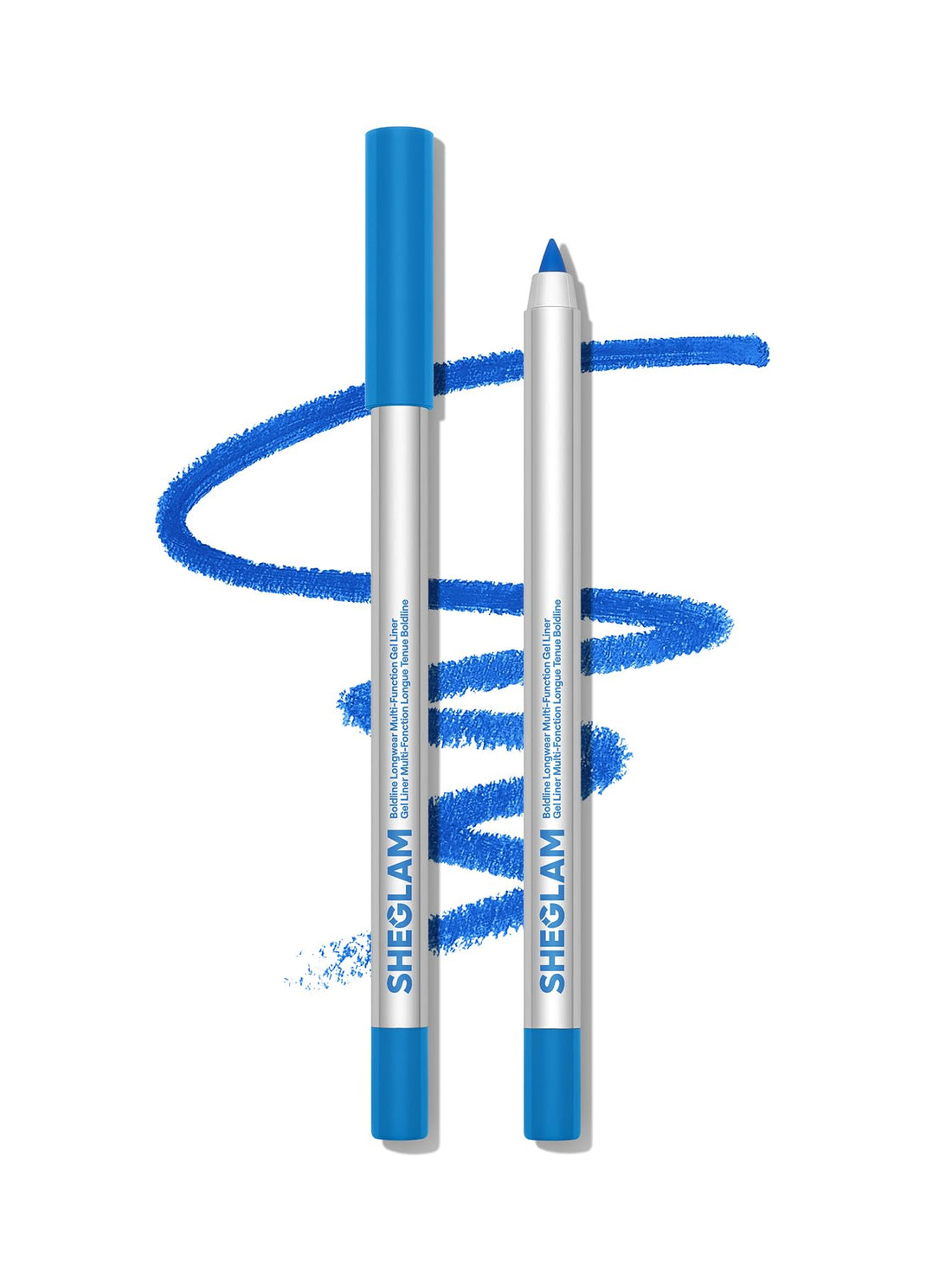 SHEGLAM Boldline Longwear Multi-Gel Eyeliner in 10 Colors, High Color, Smokey Eye, Creamy, Smooth, Shave-Azure Blue