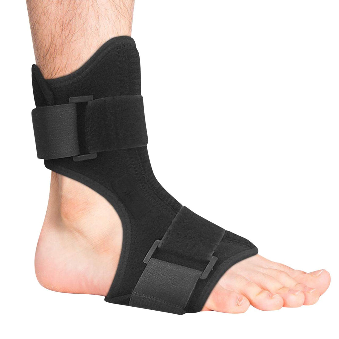 Plantar Fasciitis Night Splint, Orthotic Support Brace,Foot Drop Orthotic Brace Support Straps for Ac-hilles Tendonitis, Pain Relief(Black)