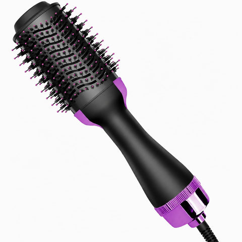 4 in 1 Air Hair Dryer Brush – Ceramic Ionic Hair Styler for Drying, Softening & Volumizing Hair | Fast Blow Dry & Straightening & Curling Brush | Professional Air Hair Iron for Styling & Natural Shine
