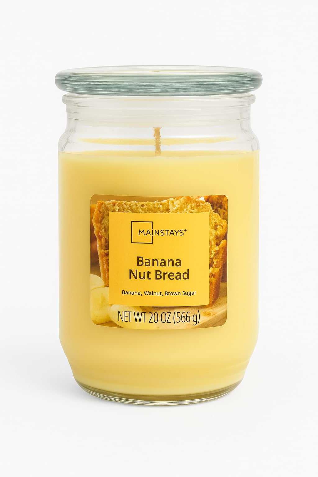 Kanawaty Scented 20 oz Candle Jar, BANANA NUT BREAD, Up to 120 Hours of Burn Time, Single-Wick
