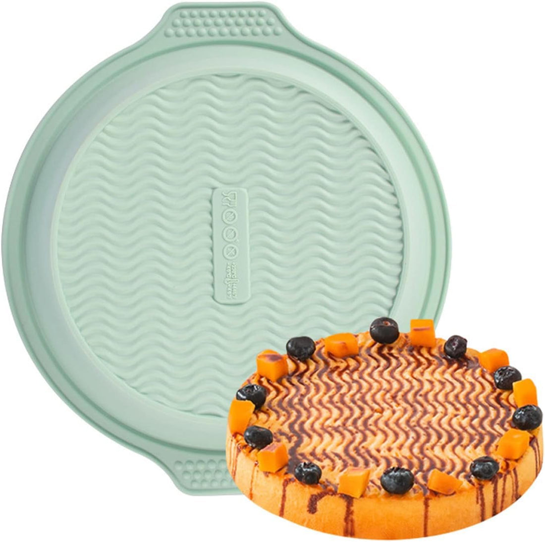 Silicone Ribbed Tart Mold 30cm with Heat Resistant Steel Frame | By Generic