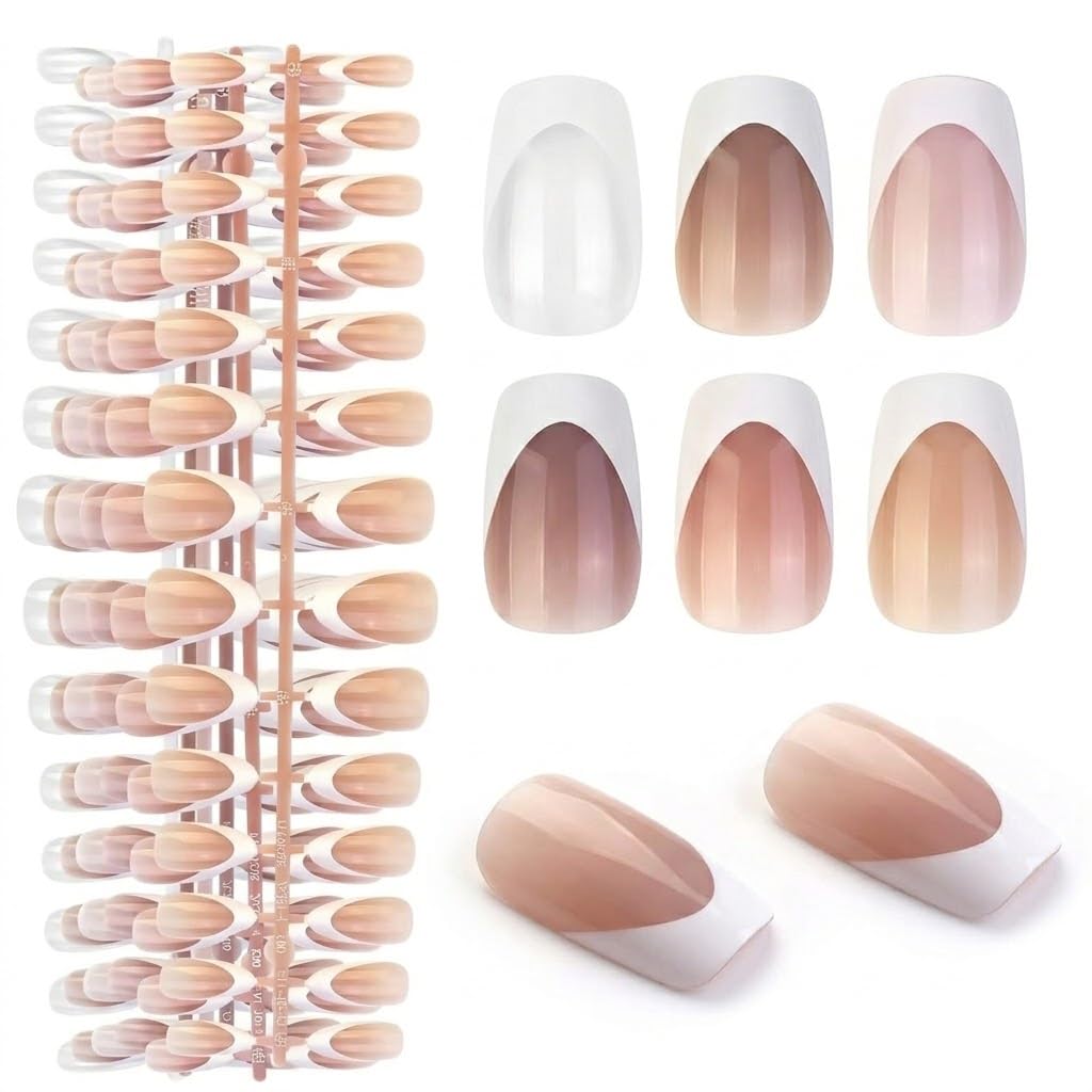 magic PRESS ON gel NAILS-120 pcs Medium Long -easy prsee on- Perfect For Parties - 5 colors-squaer shape