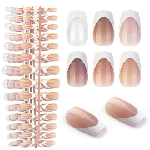 magic PRESS ON gel NAILS-120 pcs Medium Long -easy prsee on- Perfect For Parties - 5 colors-squaer shape