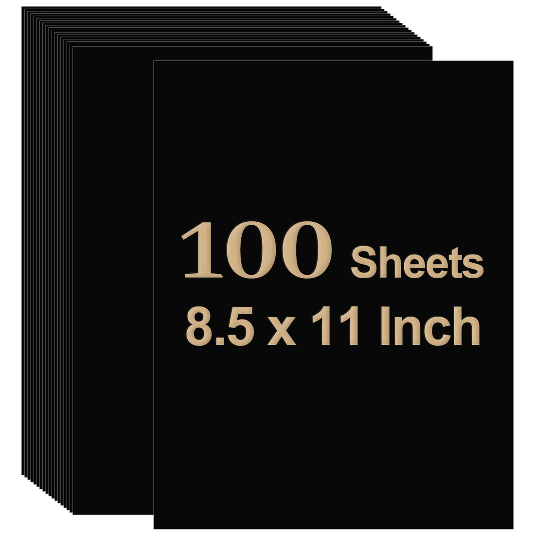 DSYIL Black Cardstock 8.5" x 11", 100 Sheets Black Paper Cardstocks, Thick Black Card Stock for Scrapbooks Crafting, Printing and Making Business Cards