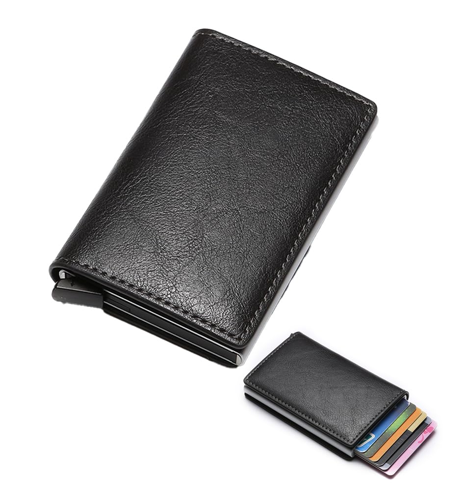 Card Holder - THE PACK - Wallet Men Carbon Fiber Leather Slim Thin Smart Wallet Minimalist Wallet Gift