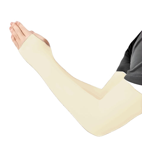 MIZAYA Sports Compression Arm Sleeves Sun Protection Arm Sleeves with Thumb Hole, Multiple Colors - Comfortable and Supportive for Unisex - Wrist and Hand Cincher