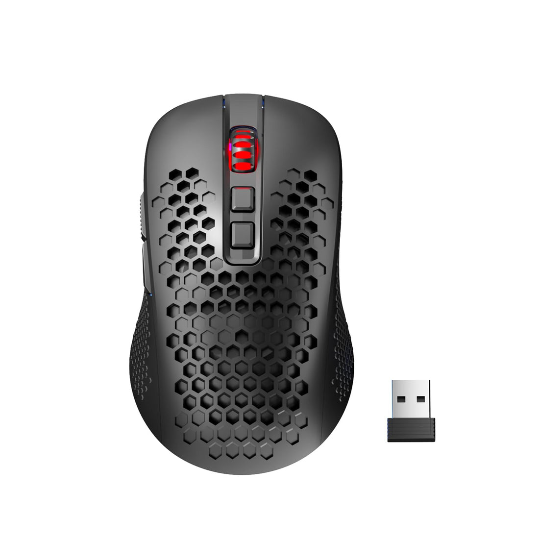 Redragon M694 Wireless Gaming Mouse with Honeycomb Shell, 7200DPI Tri-Mode Ultralight Gaming Mouse Wireless, RGB, 7 Programmable Buttons, Long-Life Battery, Software Support Gamer Mouse for Pc, Mac