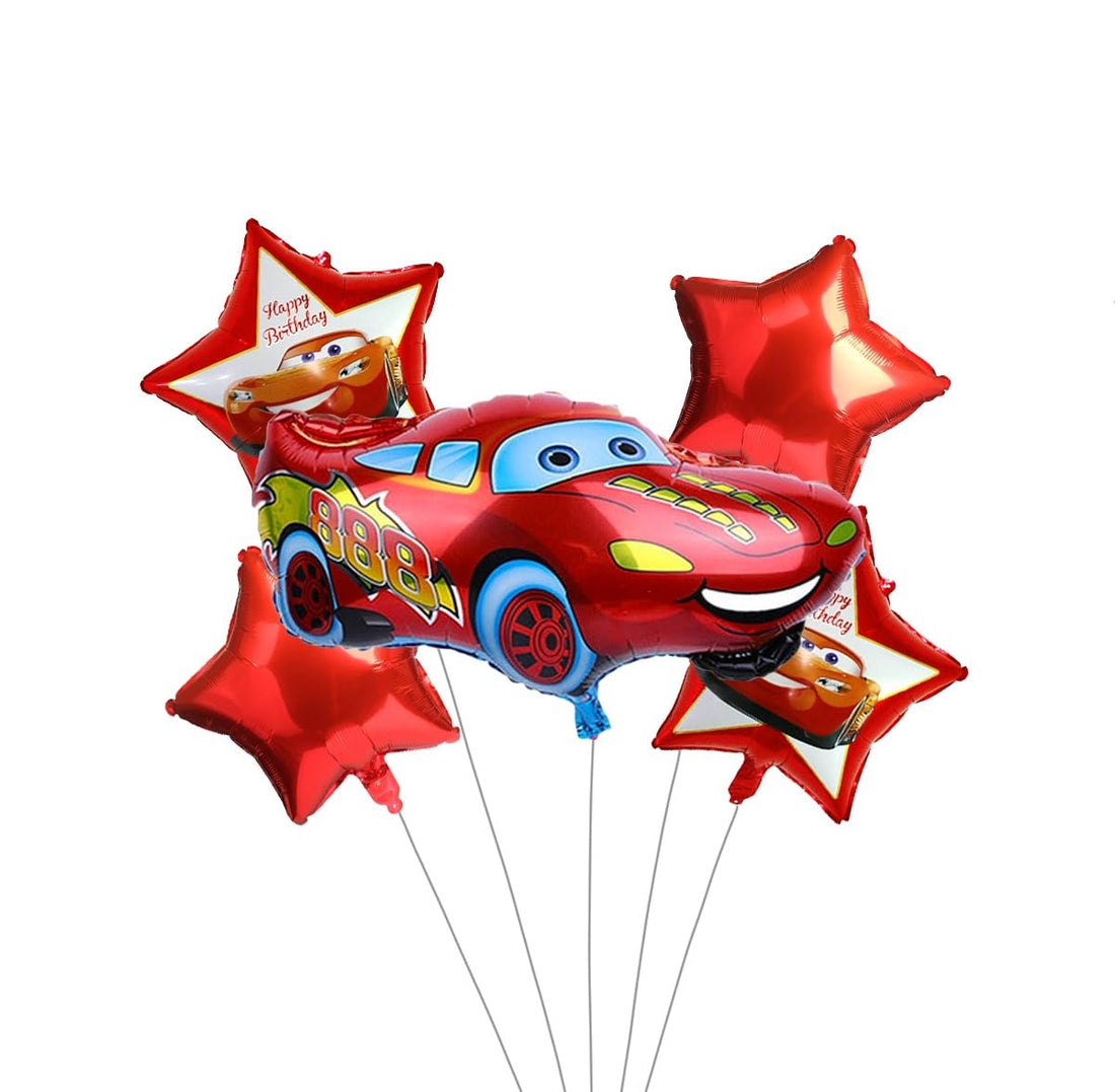 Wonka Party Propz Car Theme Balloons (Set of 5) for Car theme birthday decorations for boys McQueen balloon for McQueen birthday