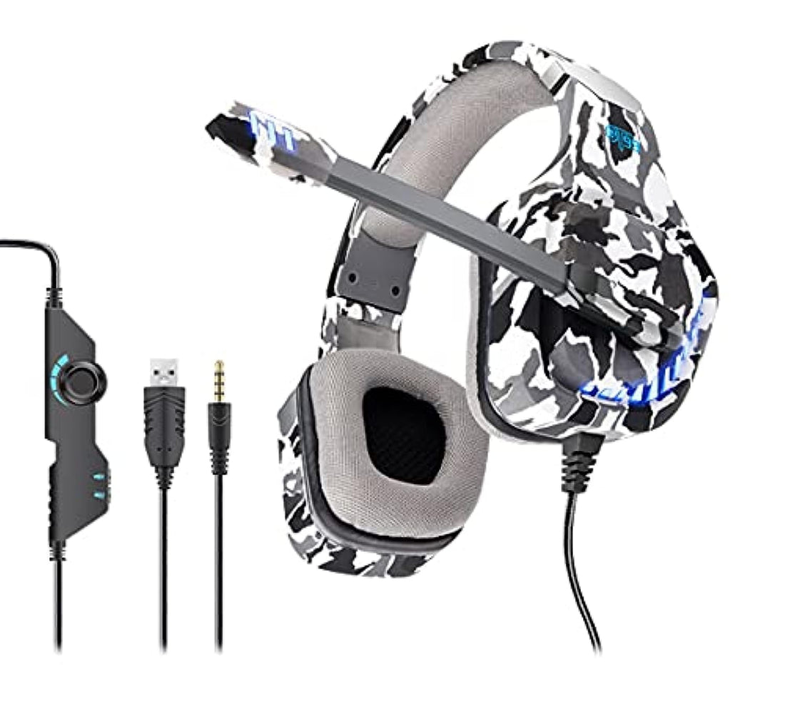 New-GT99 E-sports Gaming Headset,Multicolor Grey