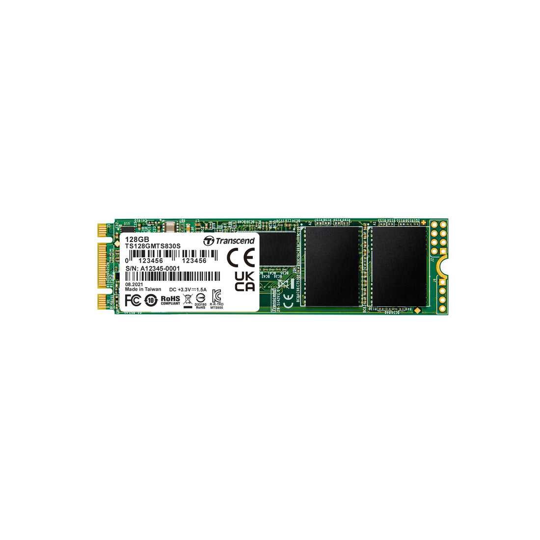 Transcend TS128GMTS830S 128GB SATA III 6GB/s MTS800 80mm M.2 Solid State Drive
