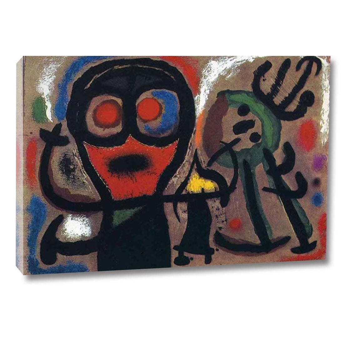 Ltt-Ydd-Ccl Joan Miro Canvas Decorative Wall Art Frame Canvas Art Office Living Room Home Decor Ready to Hang For(40x56cm 16x22inch)Framed