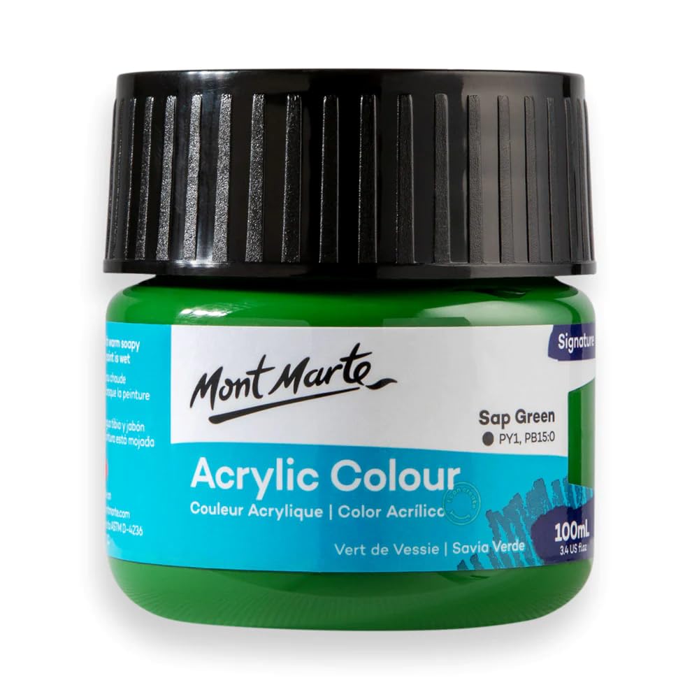 Monte Marte MSCH1026 Acrylic Colour Paint 100 ml, Sap Green