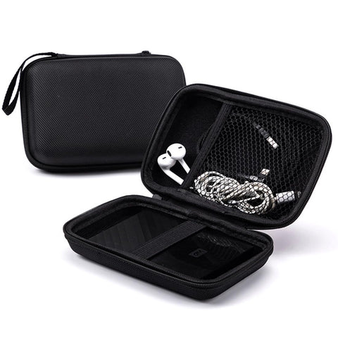 1 x HDD case for 2.5 hard drives and SSDs, robust and shockproof, for portable SSDs and external hard drives, hard travel carrying case, hard case travel carry for on the go