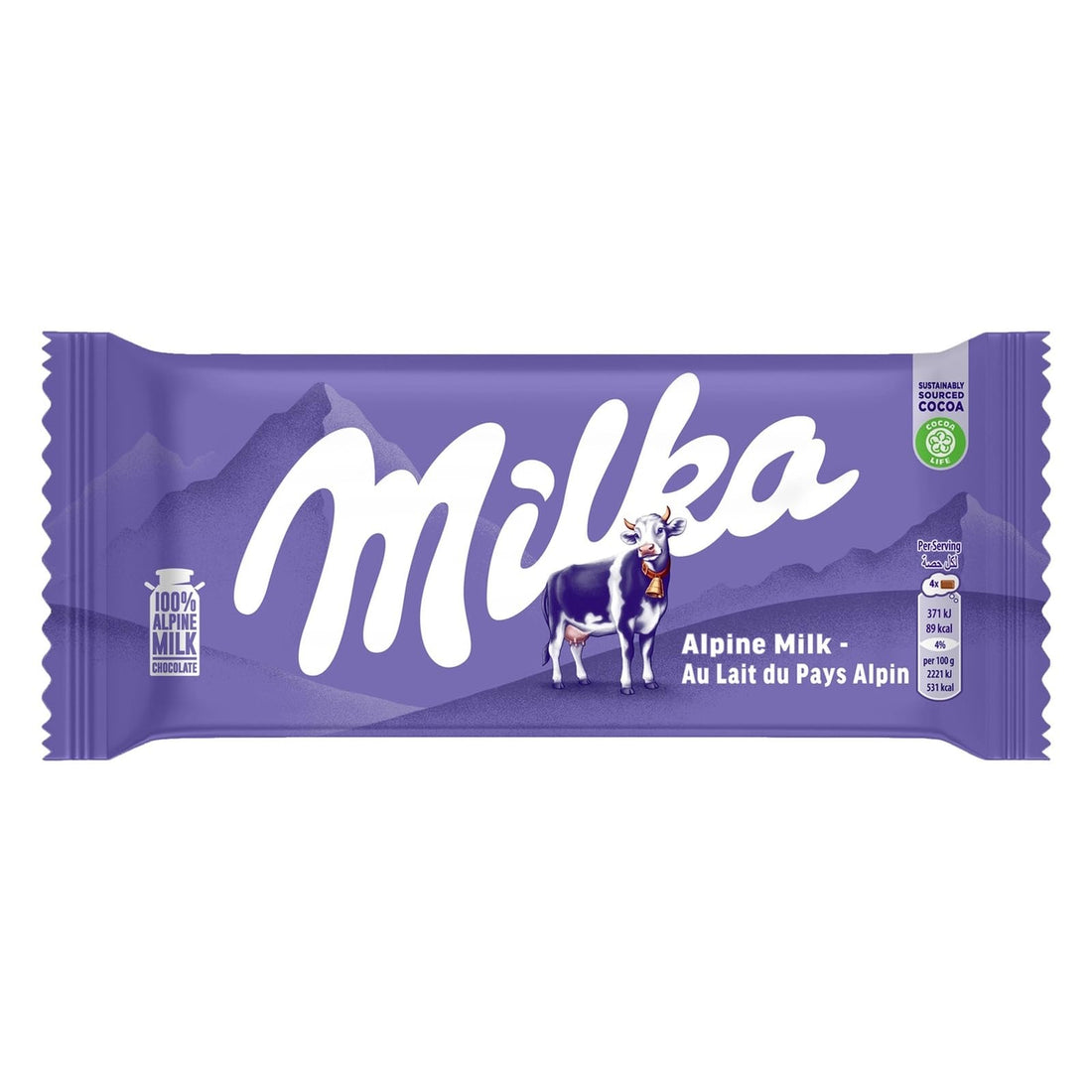 Milka Alpine Milk Chocolate - 100 gm