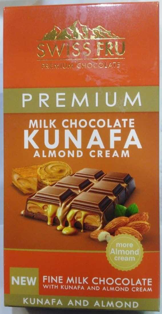 Swiss Fru Primium Milk Chocolate Kunafa Almond Cream