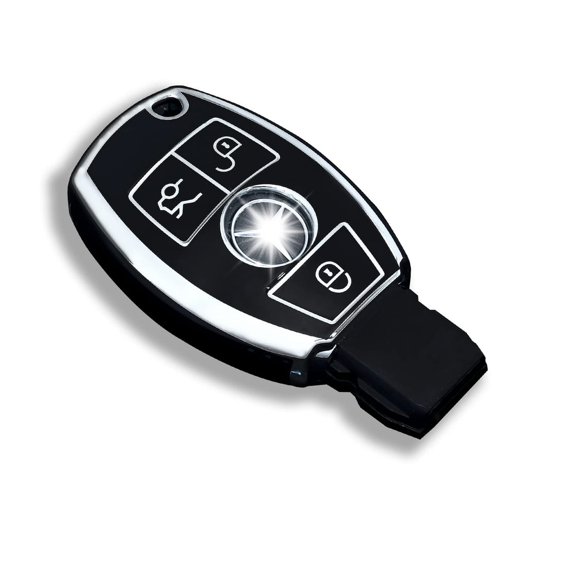 OFFCURVE TPU Key Case Cover Car Key 2/3 Buttons for Mercedes Benz Class A B C E R S V W ML CL CLA CLE CLK GLC GLE GLK AMG A203 W211 W245