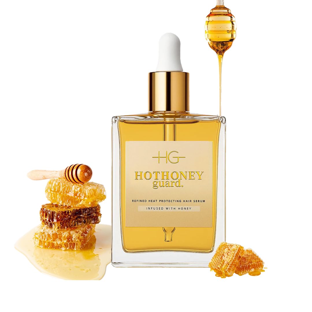 HG HotHoney Guard Heat Protectant Hair Serum, Honey-Infused Lightweight Styling Serum, Helps Protect Hair from Heat up to 250°C, Reduce Frizz & Enhance Shine, 50ml