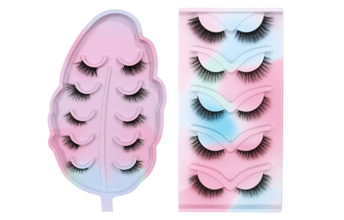 2 Pack Fluffy False Eyelashes Set with Half Lashes – Mixed Lengths & Densities Wispy Volume Lash Styles – Soft Lightweight Reusable Lashes for Natural to Glam Look – Comfortable & Easy to Apply