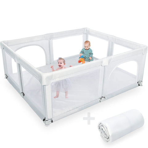 Extra Large Baby Playpen with Mat Included 70x60, Play Pens and Play Yard for Babies and Toddlers