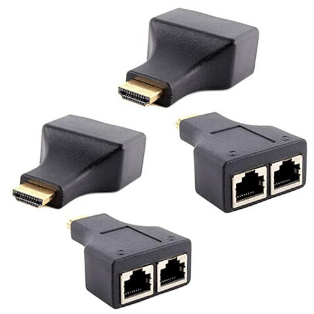 30M 2 HDMI Dual RJ45 CAT5E CAT6 1080P HDMI Extender Repeater 3D For HDTV HDPC PS3 STB