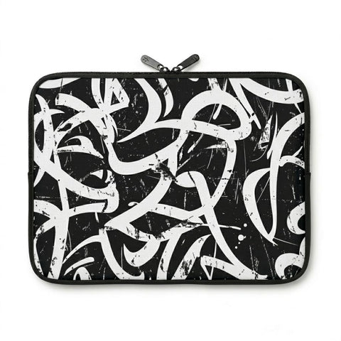 Premium Laptop Sleeve Case, Shockproof Protective Case, Soft Velvet Lining, High-Density Foam Padding, Durable Zipper, Stylish Design for MacBook and Laptops (up to 15.6 inch) - Ink Flow