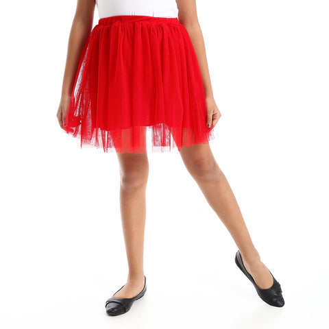 Azeez Kids White Mini Tulle Tutu Skirt - White