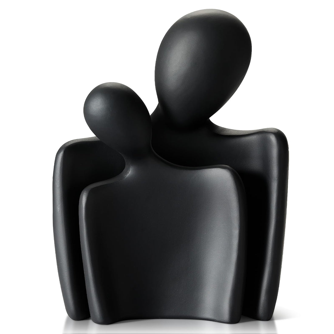 vomiceak Sculptures Home Decor Lover Statues- 8 Inch, Resin Modern Home Decor Couple Statues，Decorations for Living Room Office Bookshelf Bedroom-Black