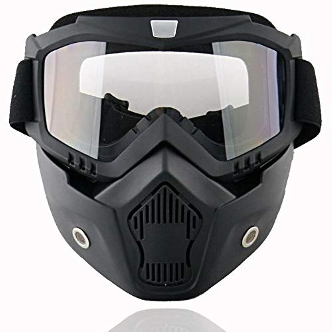 Generic Face and Neck Protection Mask Against Dust and Wind for Motorcycles and Bicycles with Transparent Glasses