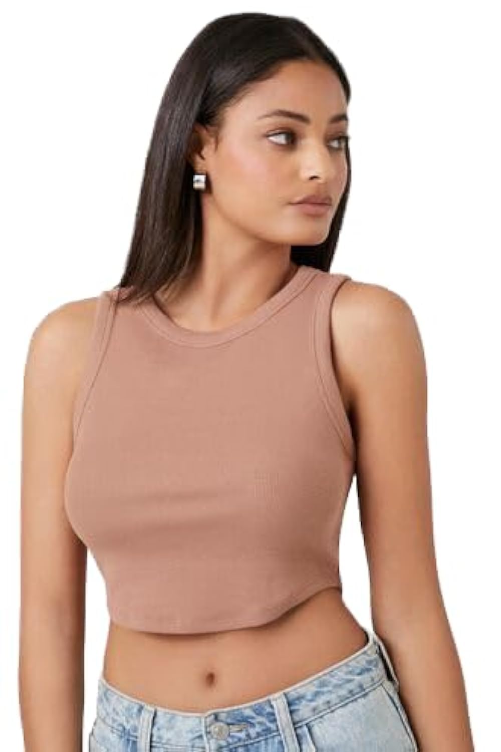 FOREVER21 Women Cotton-Blend Crew Tee