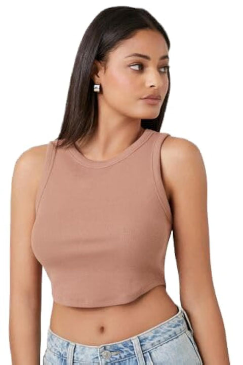 FOREVER21 Women Cotton-Blend Crew Tee