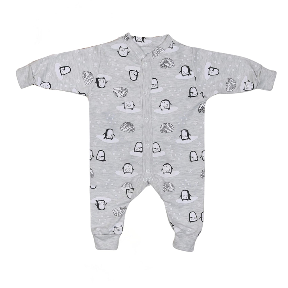 Boys Cotton Long Sleeves Bodysuit Printed Penguin Baby & Toddler Sleepers (pack of 1)