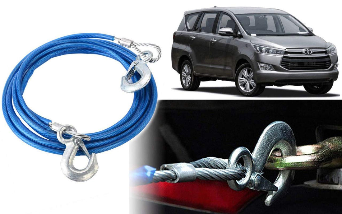 Trady Tow Rope Towing Pull Strap Rope with Hook Heavy Duty Car Towing Rope Car Emergency Tow Rope 12 MM 4 Meter (Tow Rope - 7 TON)