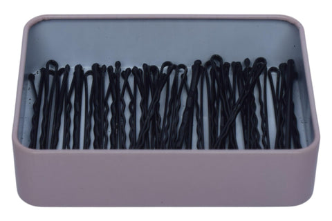 Hair Pins For Womens And Girls With Cute Metal Case - Black Sm3