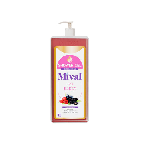 Mival shower gel 1 liter berry