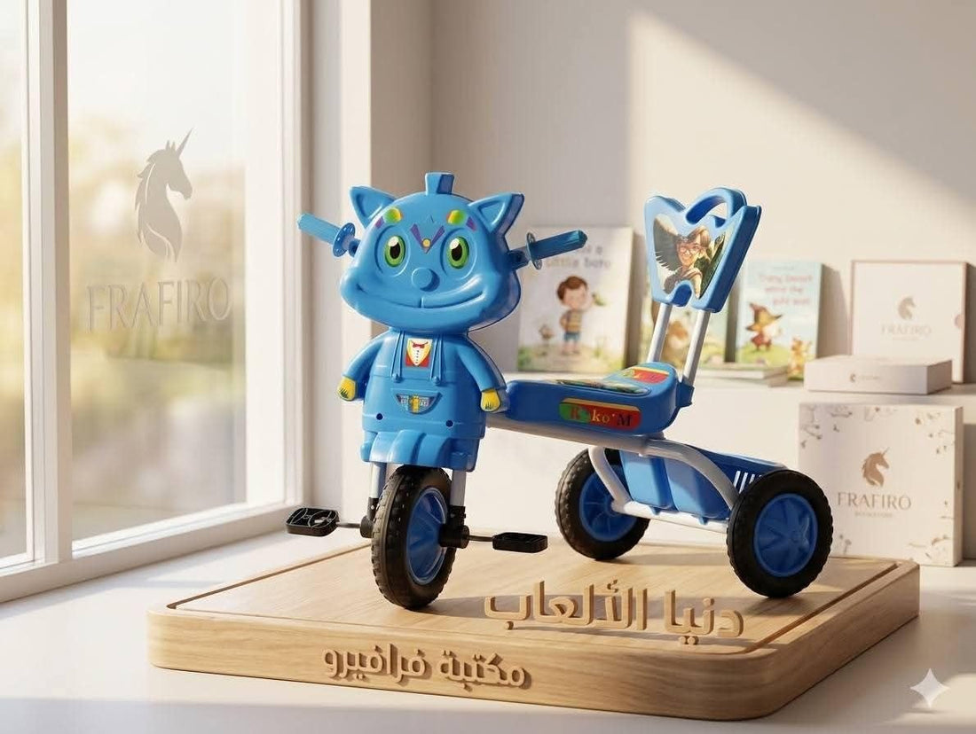Children's Tricycle Wheel, Metal, Plastic, Blue, Cartoon Character Design | 675