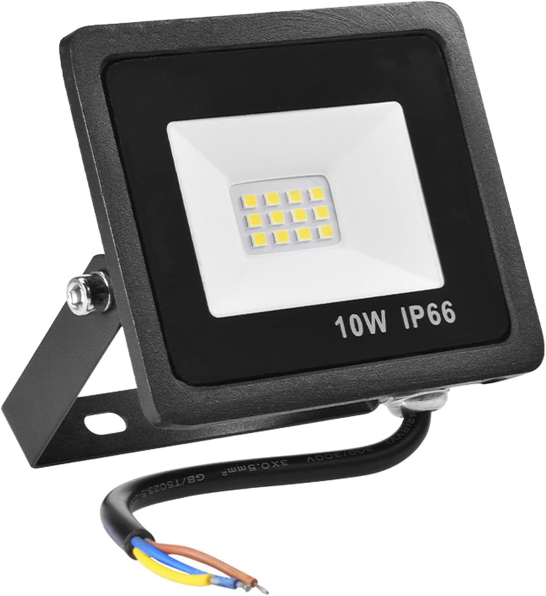 10W LED Outdoor Spotlight, IP66 Waterproof, 90 Lumens, Powerful LED Outdoor Flood Light for Garden, Garage, Yard, Barn, Patio (3000K Warm Yellow, 10W)