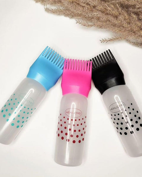 Root Comb Applicator Bottle - 6 Ounce Applicator Bottle for Hair Dye and Hair Oil Applicator with Graduated Scale(Multicolor)