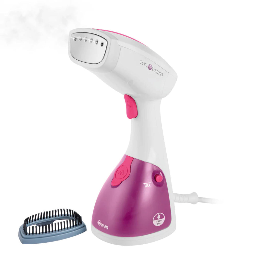 Zwaan, SI12020N, Handheld kledingstomer, lichtgewicht in compact, 1100W, ijzer, wit