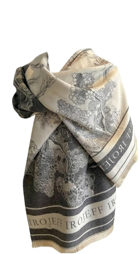 Women's Imitation Cashmere Butterfly & Floral Print Scarf Shawl, Multicolor, Polyester, Jacquard Technique, Casual Style, Hand Wash or Dry Clean, Autumn Winter
