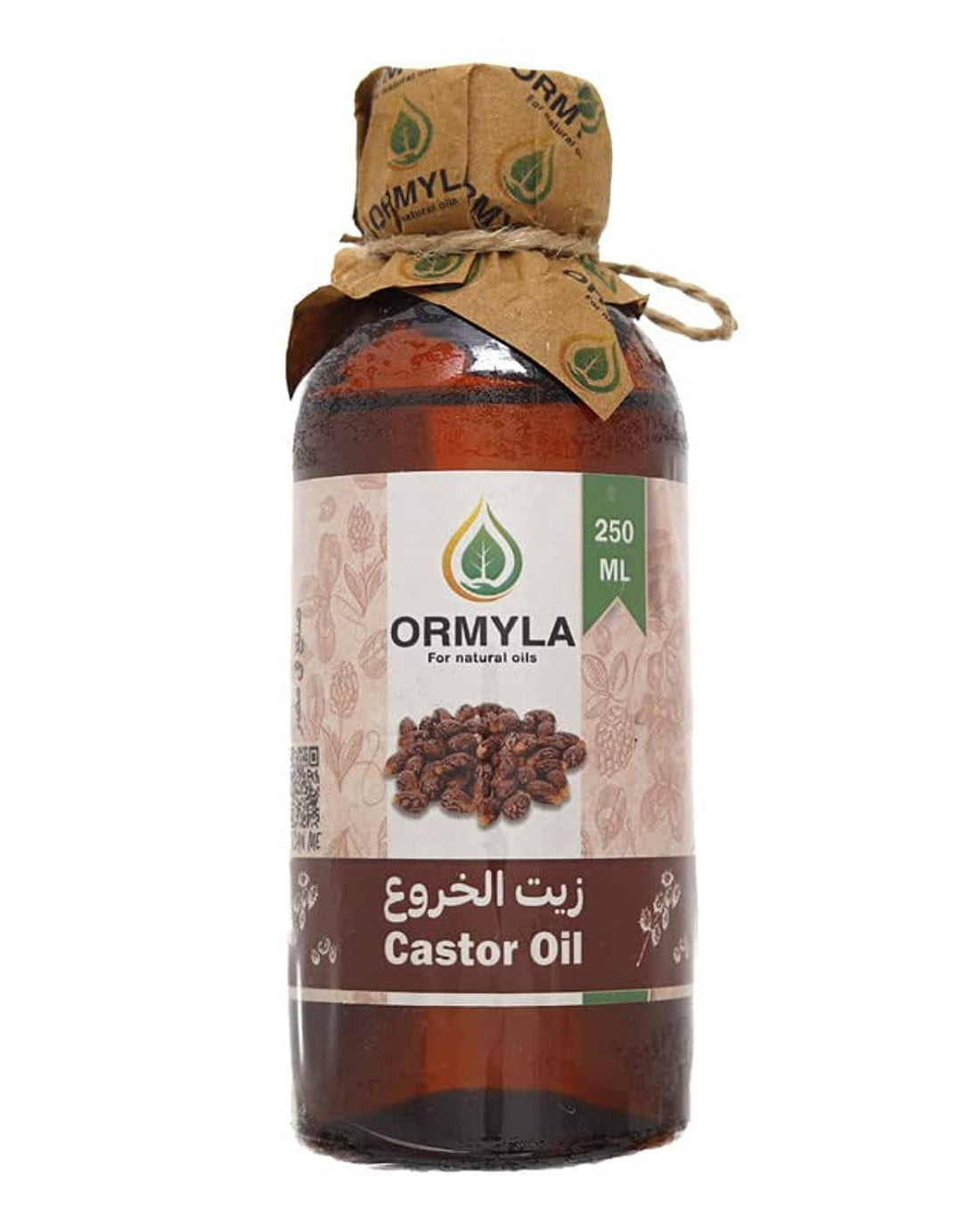 Ormyla Raw Virgin Castor Oil for Hair, Skin and Body, 250 ml