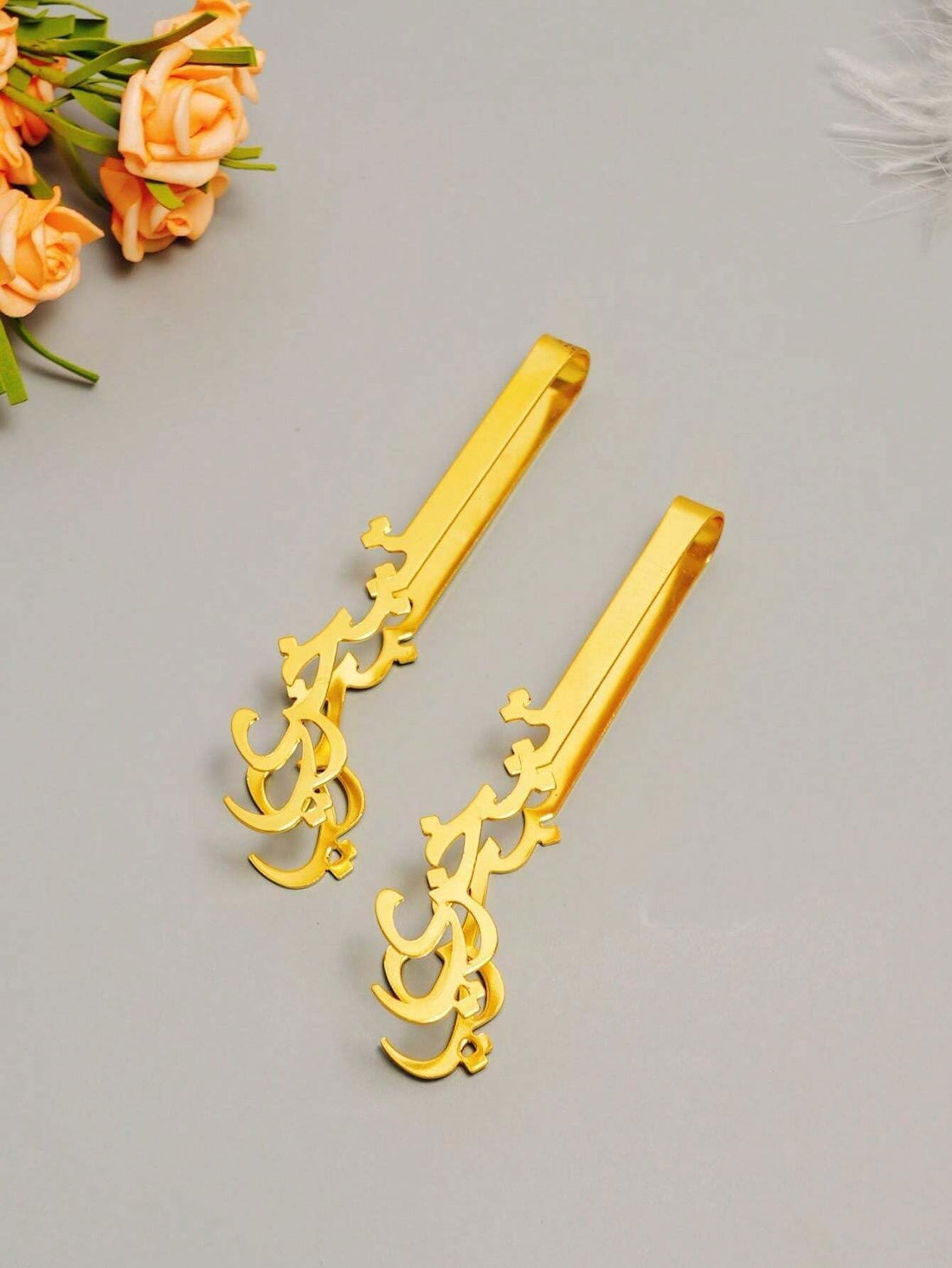 Aroma Clip, Fragrance Clip, Small Gift Gifts Birthday Graduation Bakhoor Coal Tongs (Golden Letter)
