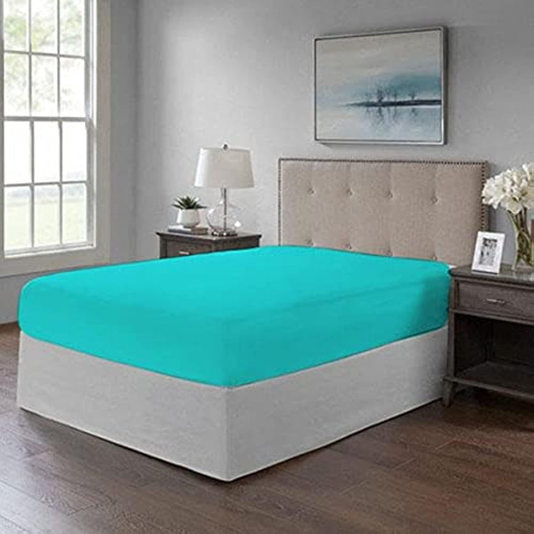 Tigers Trade Lines Fitted Bed Sheet -1Pcs-Cotton-for Mattress Size 180x200 cm from