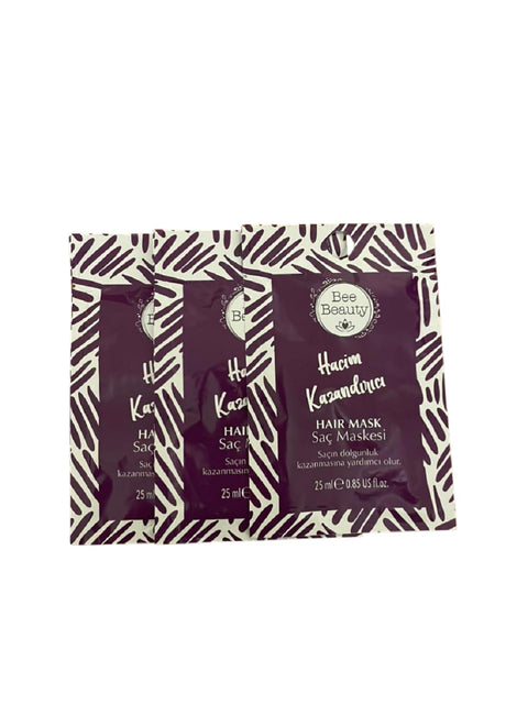 Bee Beauty Hair Mask - (Pack of 3 pieces * 25ml)-made in Turkey, volume Boost)
