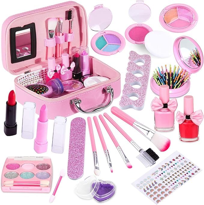 Next Store Makeup Kit for Little Girls, Makeup Set with Cute Cosmetic Bag, Washable Makeup Toy, Kids Gifts for Little Princess