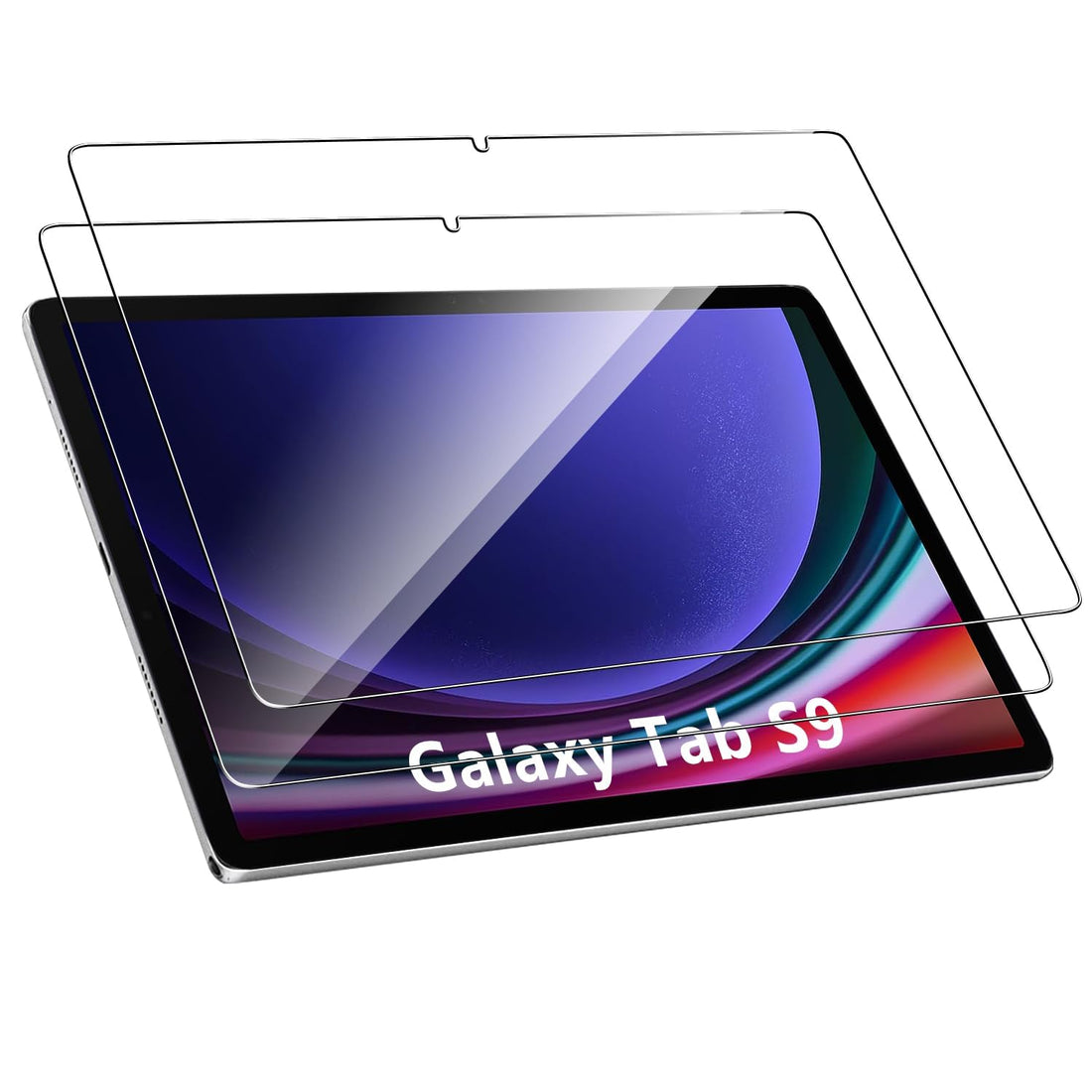 NALACAL 2 Pack Tempered Glass for Samsung Galaxy Tab S9 Screen Protector,9H Hardness,Ultra Resistant,Anti-Fingerprints,No Bubbles,HD-Clear,Full Coverage Samsung Tab S9 Tablet Film
