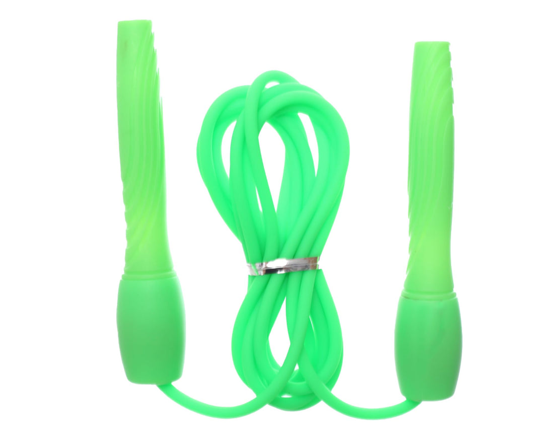 MINSA Plastic Jump Rope M198 Green for Cardio Fitness Training