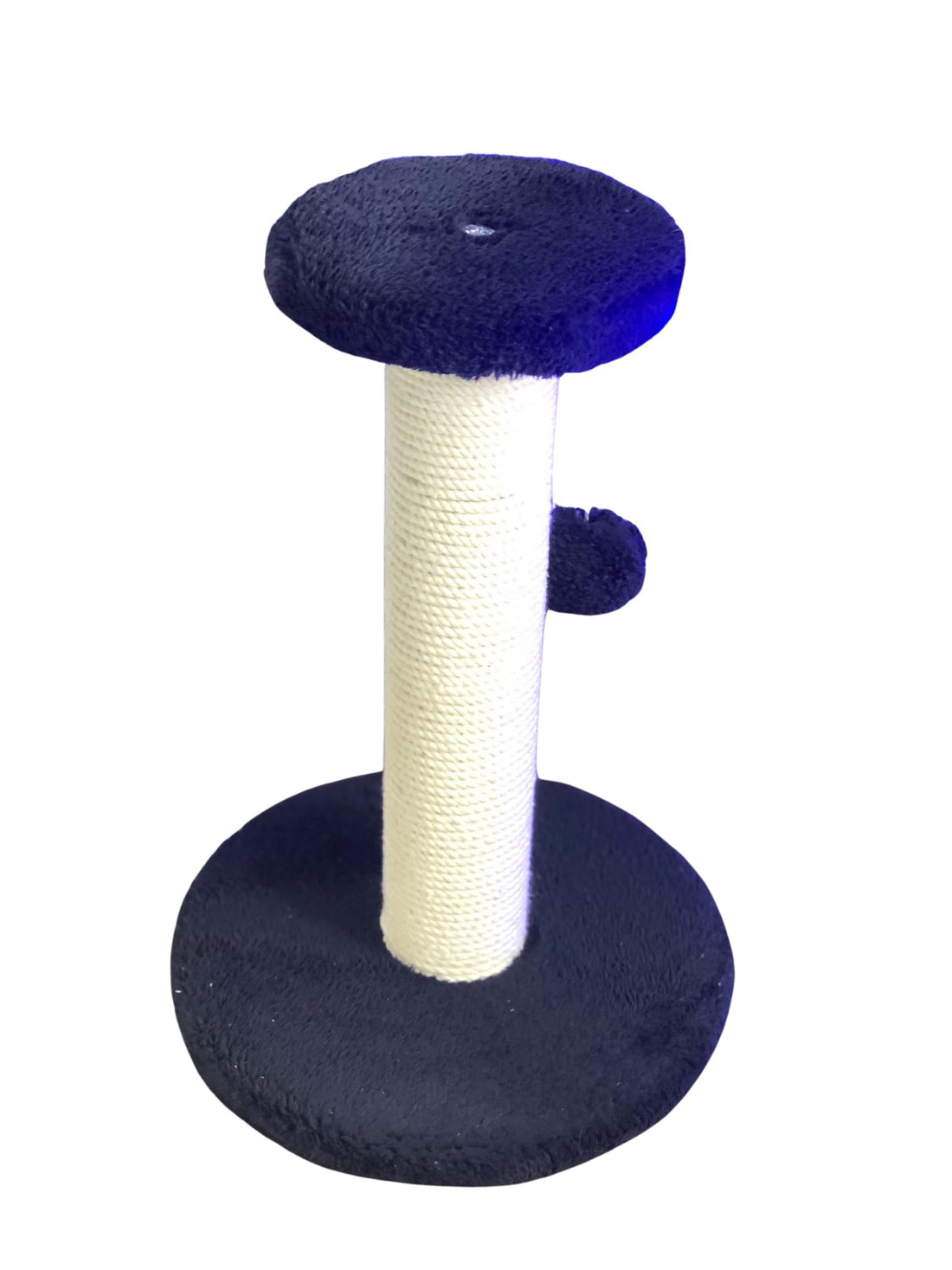 Pets House & Care Cat Scratching Post with Sisal Rope, Hanging Ball & Carpeted Base – Tall Kitty Tree Activity Center for Adult Cats, Durable & Easy to Assemble – 38x28cm (black and White)
