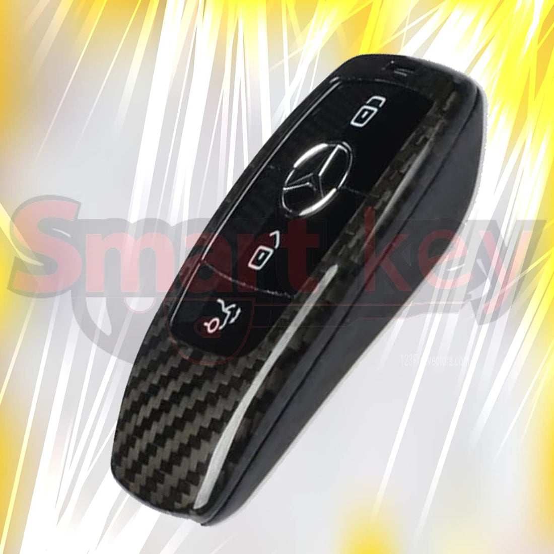 CARBON Fiber Car Key Case Cover FOR Mercedes BENZ AMG - OTHER - غلاف من الكربون فايبر لسيارات مرسيدس بنز
