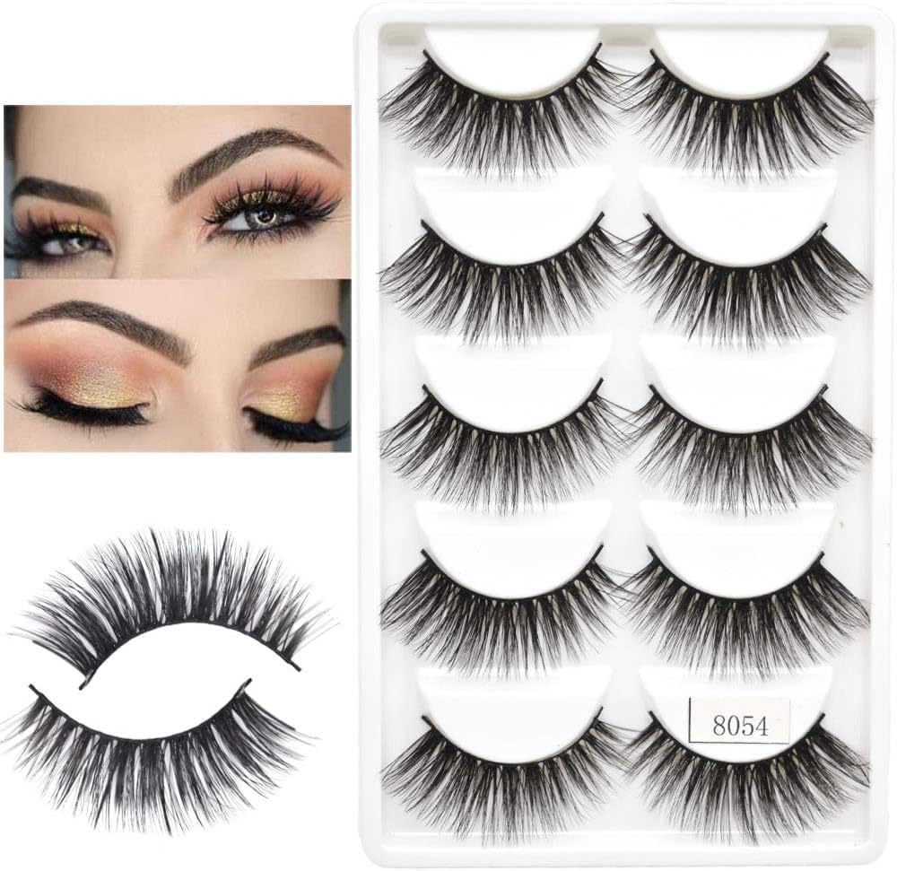 1 Pair Black 3D Thick Real Mink Naturally Long Fake Eye Lashes False Eyelashes. Lqdd060