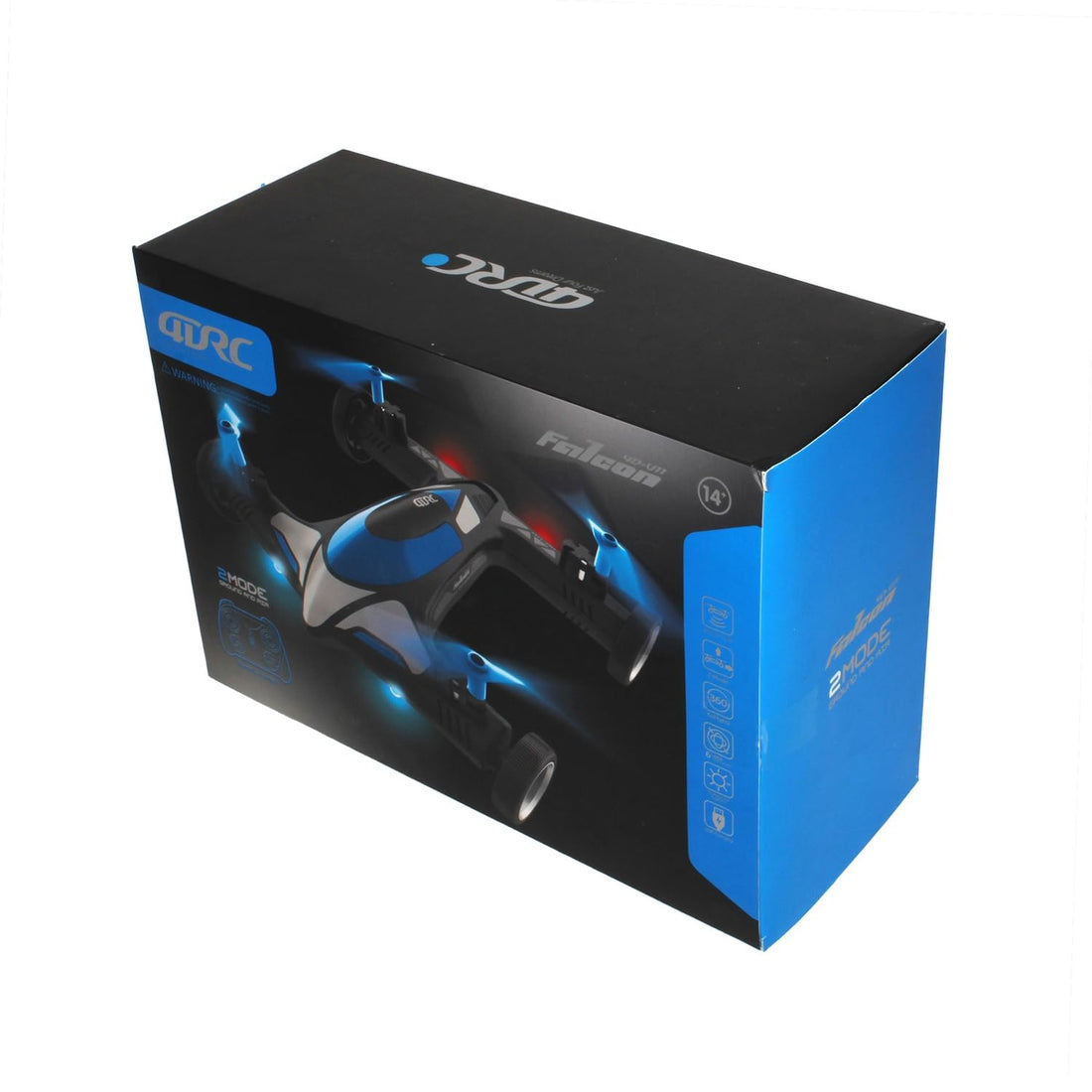 2-in-1 RC Drone Car – Falcon Model, Dual Mode Remote Control Quadcopter with LED Lights, 360° Flips, and High-Speed Racing – Drone + Car Combo for Kids & Adults